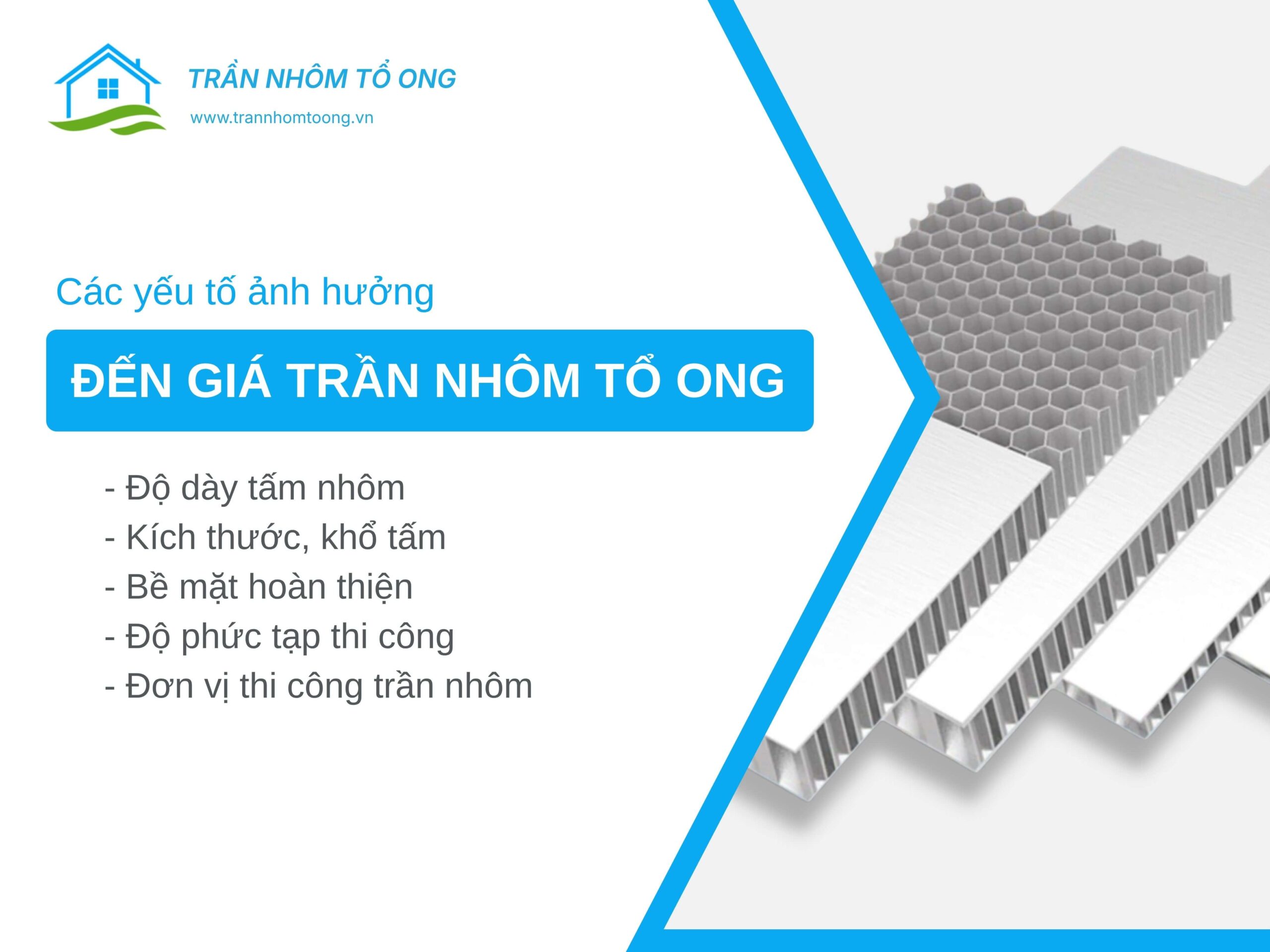 yếu tố ảnh hưởng giá trần nhôm tổ ong