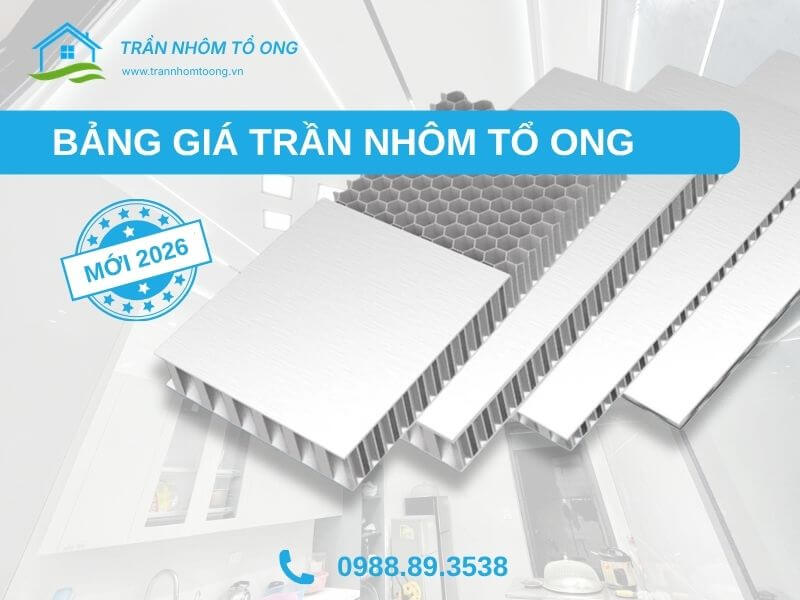 bảng giá trần nhôm tổ ong