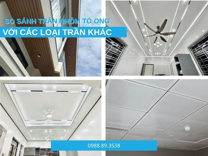 so sánh trần nhôm tổ ong