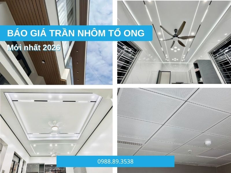 Báo giá thi công trần nhôm tổ ong