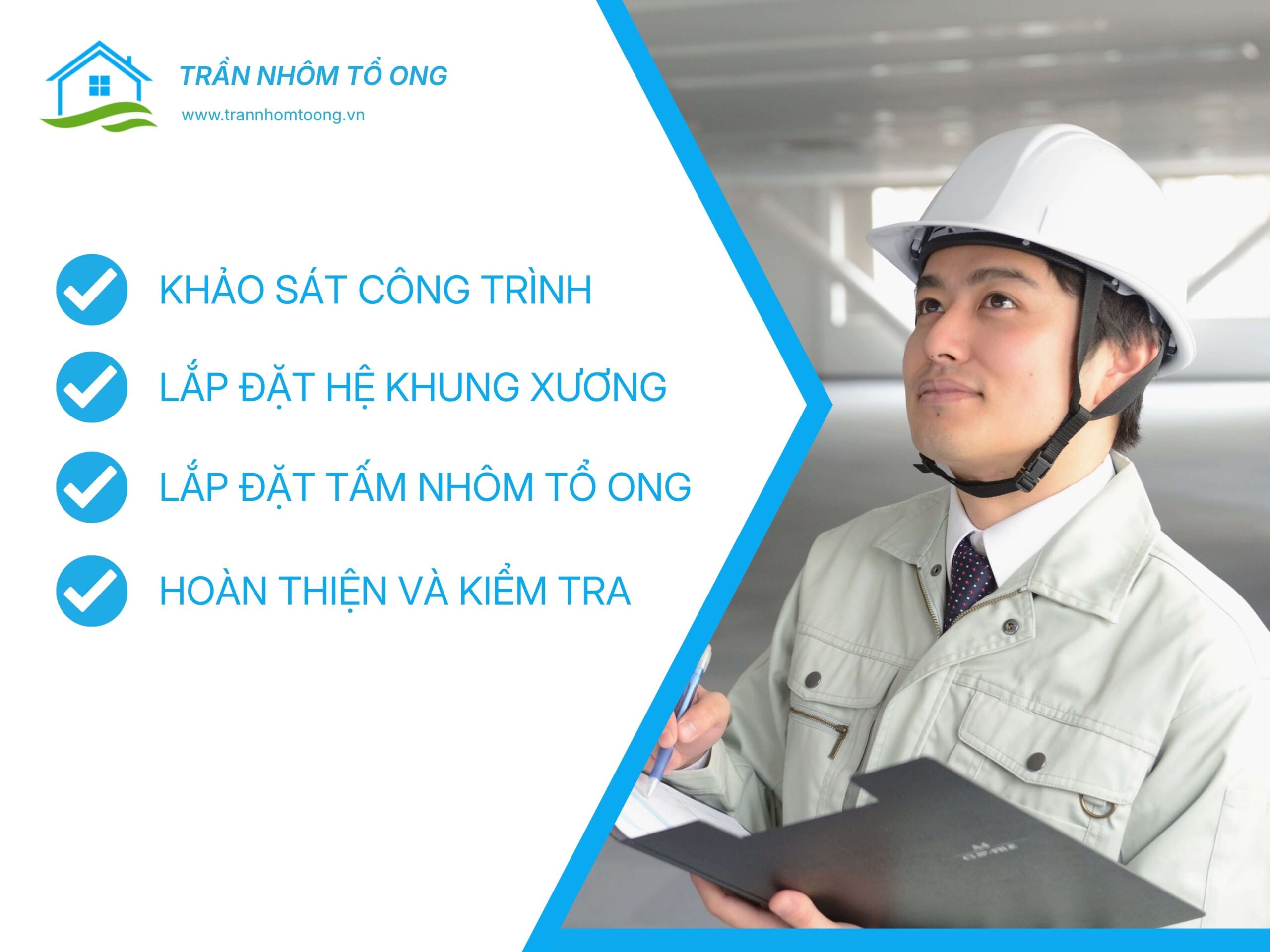 Quy trình thi công trần nhôm tổ ong