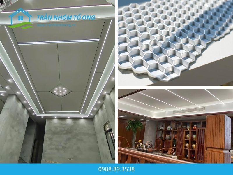 trần nhôm tổ ong