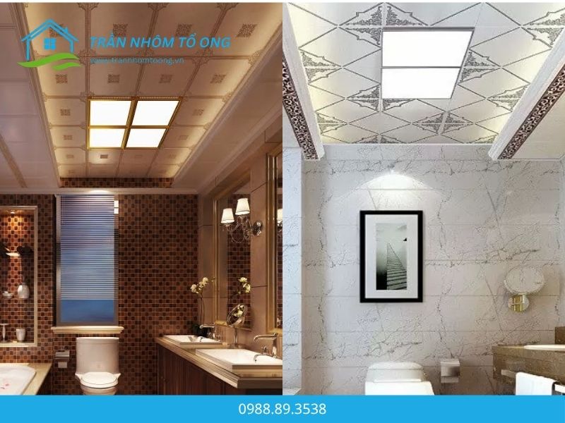 trần nhôm tổ ong nhà vệ sinh