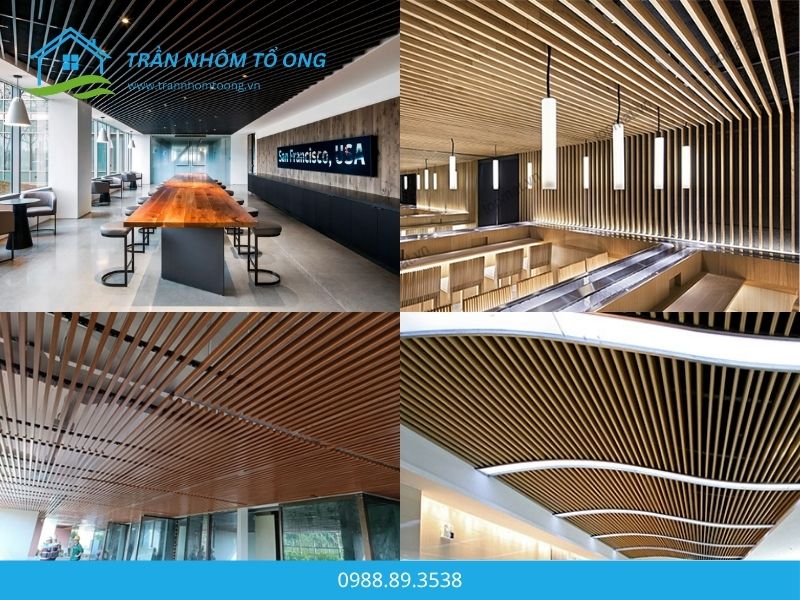 Ứng dụng thực tế trần lam nhôm