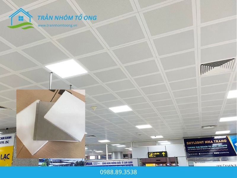 Trần nhôm phẳng clip-in 600x600