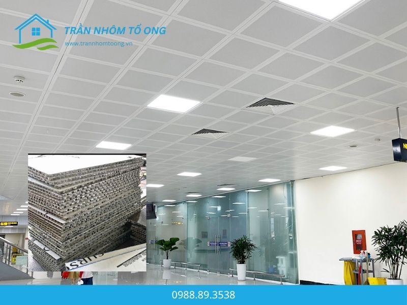 Trần nhôm tổ ong 600x600