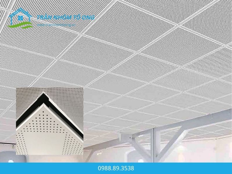 Trần nhôm đục lỗ tiêu âm 600x600